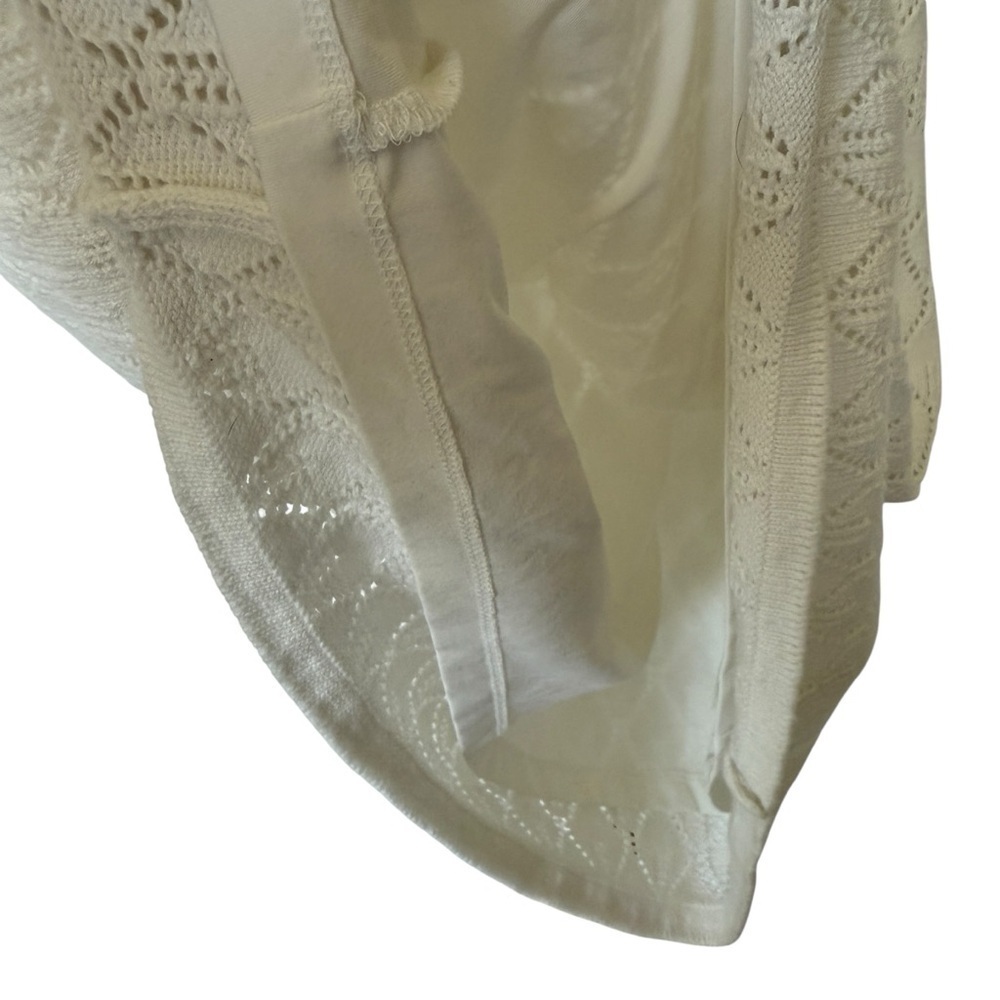 Hollister Women's Lace Crochet Knit Mini Dress White L Summer Sleeveless Casual - Picture 7 of 8